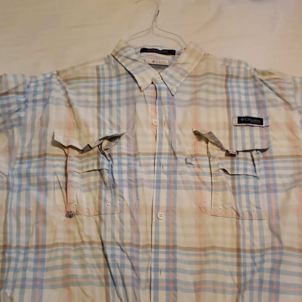 Mens Columbia Short Sleeve button down